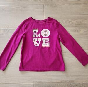 🔥5/$25 Cat & Jack "Love" Long Sleeve Tee